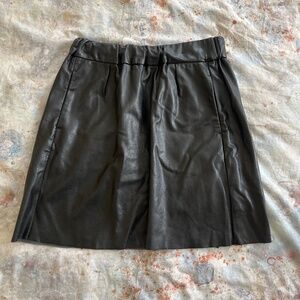 Wilfred Black Faux Leather Mini Skirt